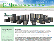 Tablet Screenshot of greenequipmentoptions.com